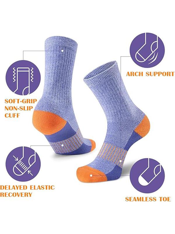 Women's Colorblock Mid-calf Socks, Casual Soft Comfy Breathable Socks for Daily Wear, Women's Socks for All Seasons