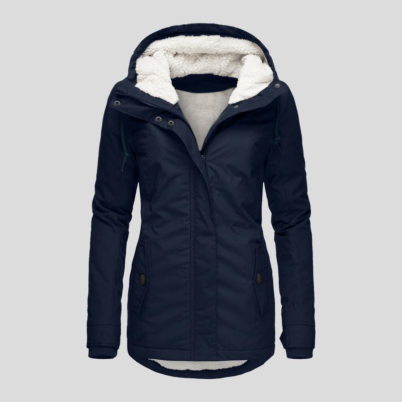 Winter Cotton Dress Women's School Overcome Fleece-lined Hooded Warm Jacket Mid-Length Women's Cotton-Padded Clothing Women Womenswear Coats