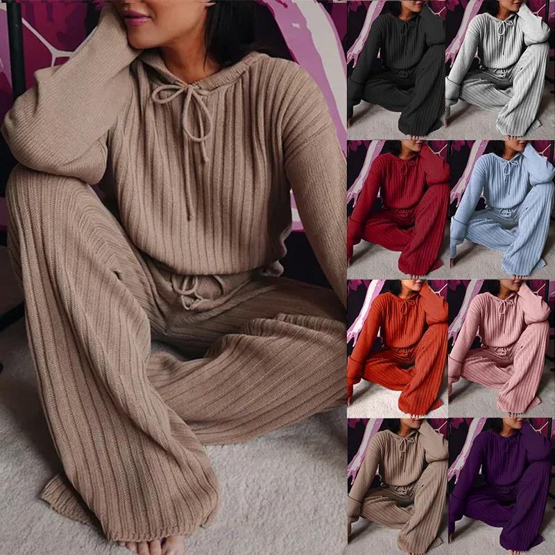 Two Piece Set Women Spot Hot Style Europe Long Sleeve New 2023 Loose Hooded Leisure Suit Tracksuit Women Dropshipping CKX9436 oyao