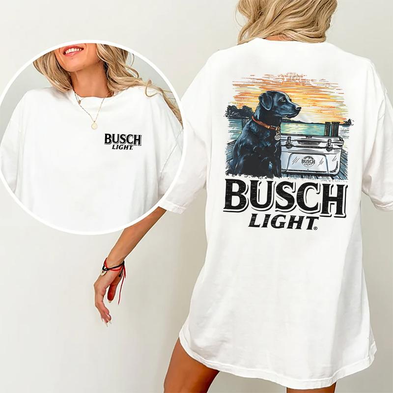 Limited Busch Light Men Best Friend 2-Sided Shirt, Men's Best Friend Dog T-shirt, Drinking Tshirt, Vintage Outdoors Tee, Beer Drink Tops, Womenswear