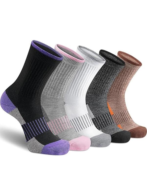 Women's Colorblock Mid-calf Socks, Casual Soft Comfy Breathable Socks for Daily Wear, Women's Socks for All Seasons