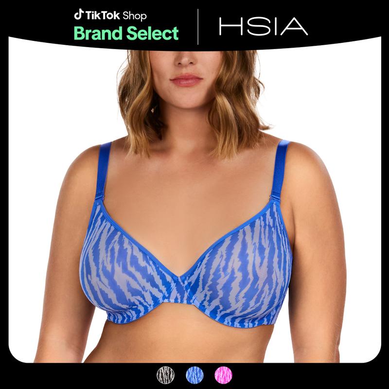 Zebra Wild Unlined Plus Size Breathable Soft Mesh No Padding Underwire Women Bra Womenswear Comfort