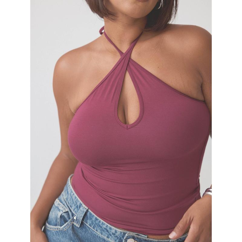 Braless Strappy Keyhole Brami Women's Top