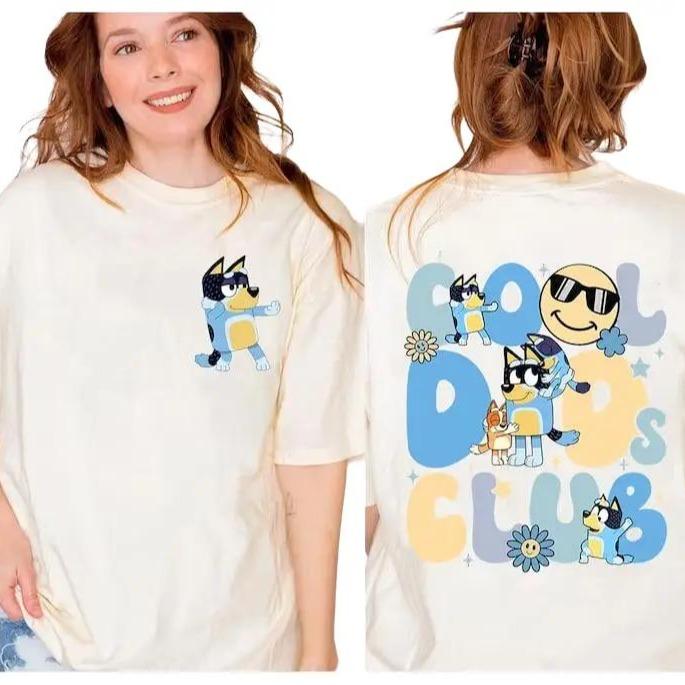 Cool Dads Club Sweatshirt, Bluey Dad Shirt, Double-sided Sweatshirt, Bluey Cartoon Hoodie, Bluey Family Matching Shirts, Dad Gift