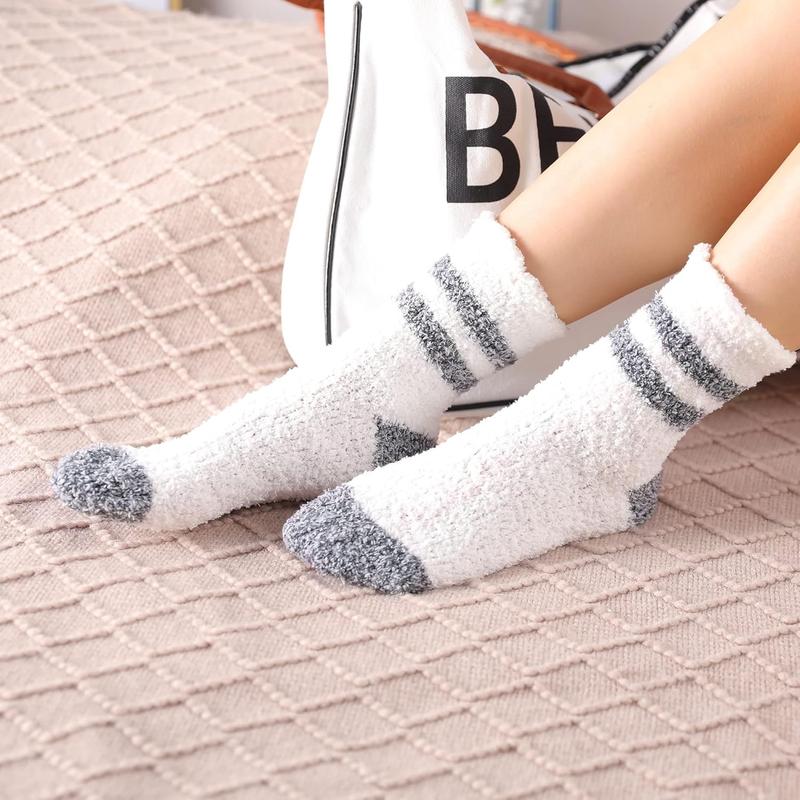 3 5 Pairs Fuzzy Socks for Women - Fluffy Socks Women, Cozy Socks for Women Slipper Socks