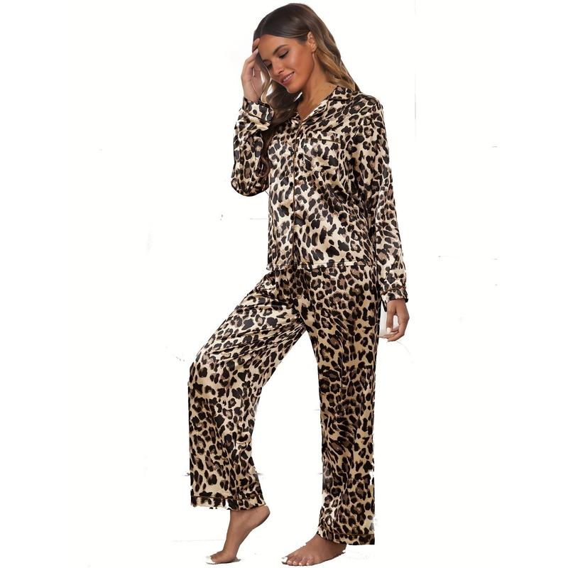 2024 Hot Selling Home Wear Suit Pajamas Women's Supply Satin Cardigan Long Sleeve Autumn plus Size