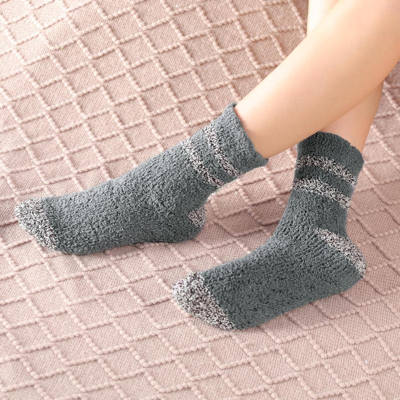 3 5 Pairs Fuzzy Socks for Women - Fluffy Socks Women, Cozy Socks for Women Slipper Socks