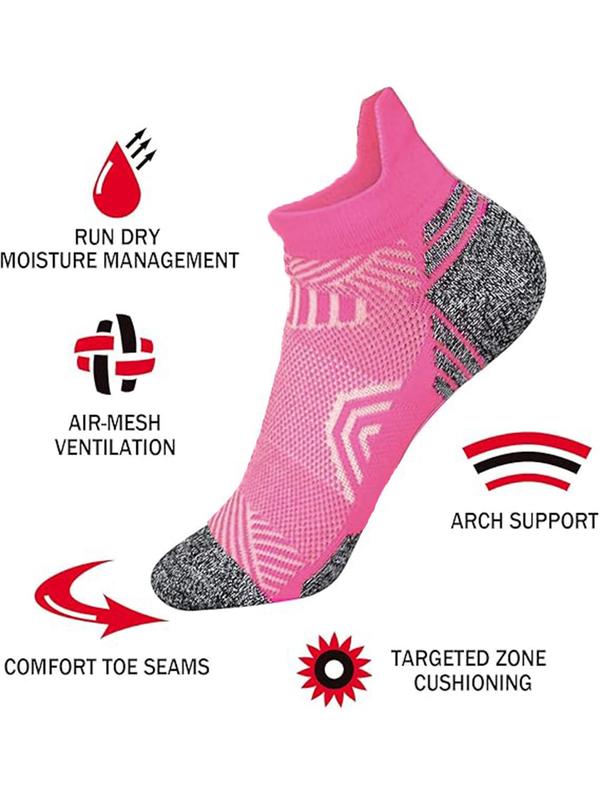 Women's Colorblock Ankle Socks, Casual Comfy Breathable Socks for Daily Wear, Multipack Low Cut Knit Socks for Women & Girls