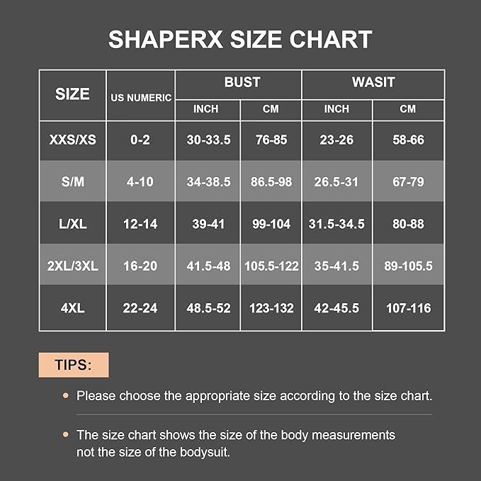 SHAPERX Women's Bodysuit Tummy Control Shapewear Open Bust Thigh Slimmer Seamless Body suit Womenswear