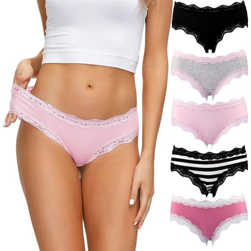 Women's Underwear Soft Breathable Cotton Briefs Women's Underwear 5 Pack