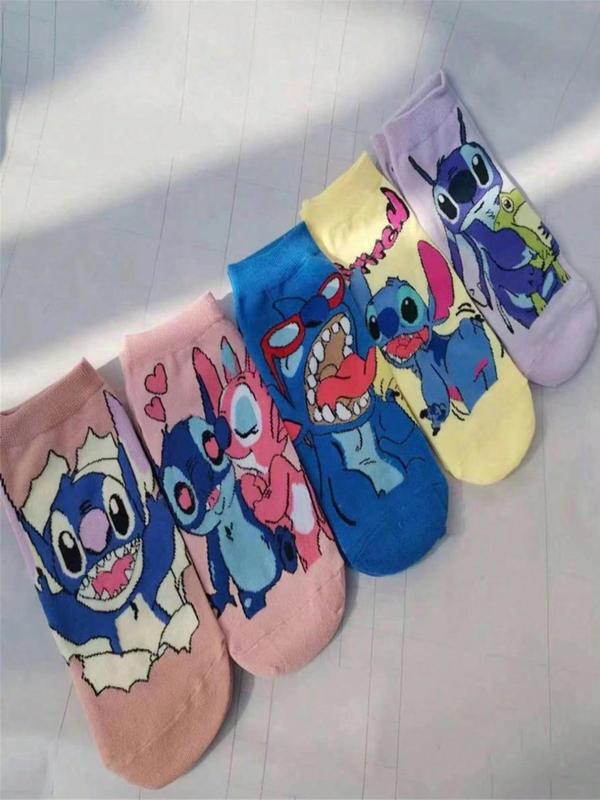 Random Cartoon Pattern Socks, Cute Comfy Breathable Socks for Men & Women, Couple Socks for Daily Wear