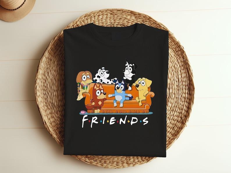 Bluey Friends Era Shirt, Bluey Family Shirt, Bluey  Shirt, Bluey Birthday Party T-shirt,  Hoodie and Sweater Cotton Polyester Womenswear Sweatshirt, Hoodie, Comfort Colors