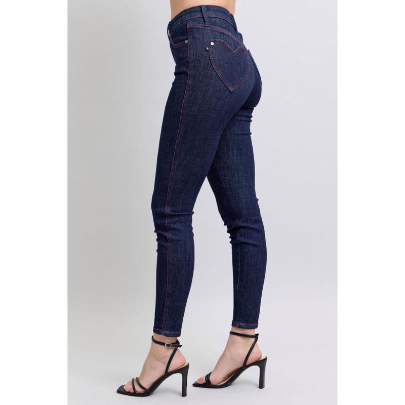 Judy Blue Full Size Heart Shaped Back Pockets Skinny Jeans