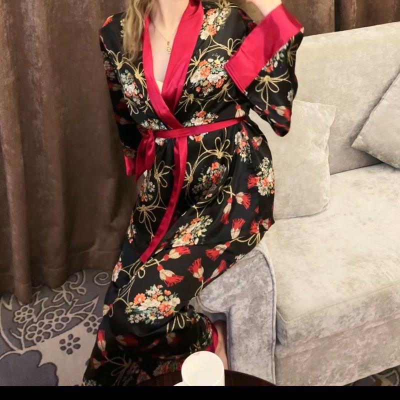 Pjs set, Christmas style, loose and comfort long sleeve and pants, women homewear for autumn and winter, 2024 newest floral Loungewear