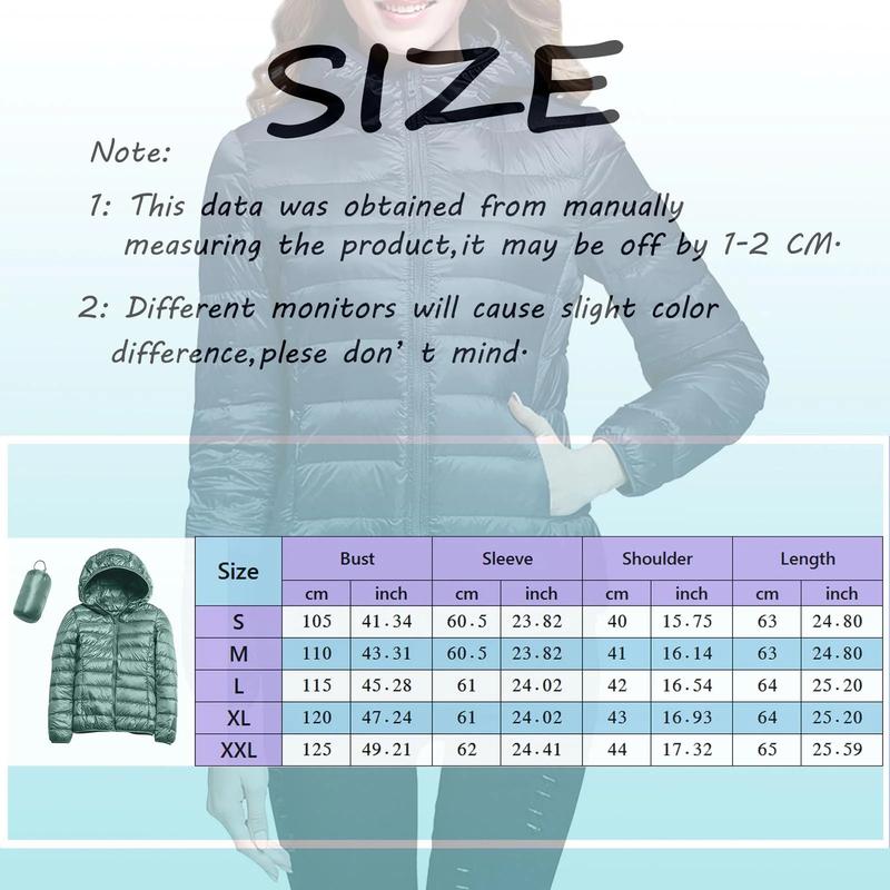 Keusn Women'S Packable down Jacket Lightweight Puffer Jacket Hooded Winter Coat Hot Pink L KEUSN