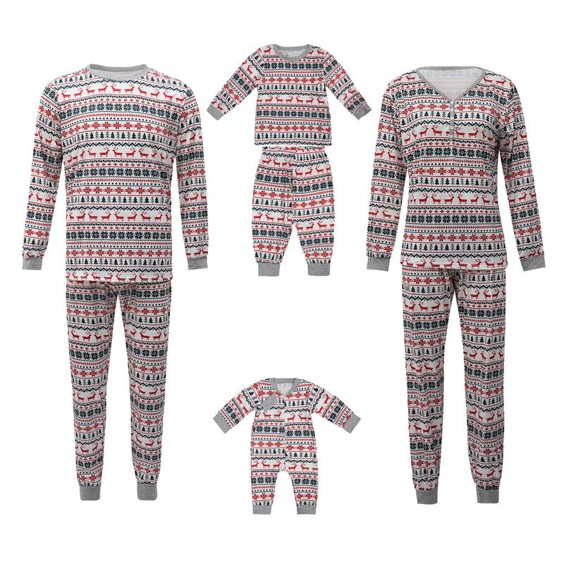 Family Christmas Pyjama Sets Men Women Child Matching Pjs Set for Adults and Kids Holiday Xmas Nightwear Sleepwear