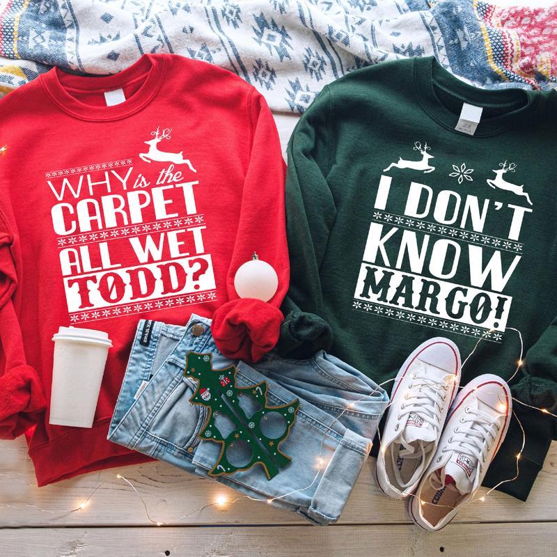 Todd and Margo Christmas Sweatshirt, Couple Matching Crewneck, National Lampoon Christmas Wife Husband Shirt, Womenswear Clothing