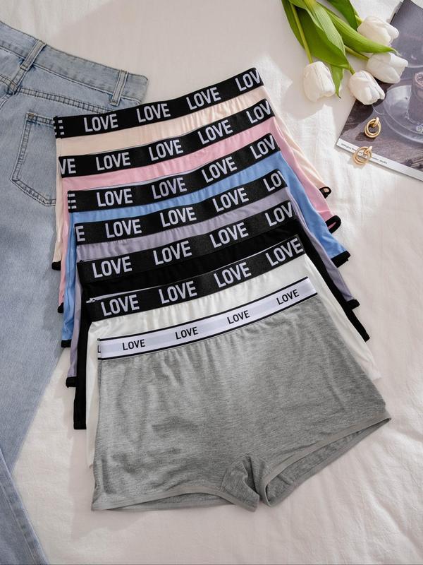 LGBTQ+ Women's Letter Tape Knicker, Soft Comfy Breathable Panties for Daily Wear, Underwear for All Seasons, Summer Wear 2024, Back To School Womenswear, Fall Wear, Fallfreshness Clothes