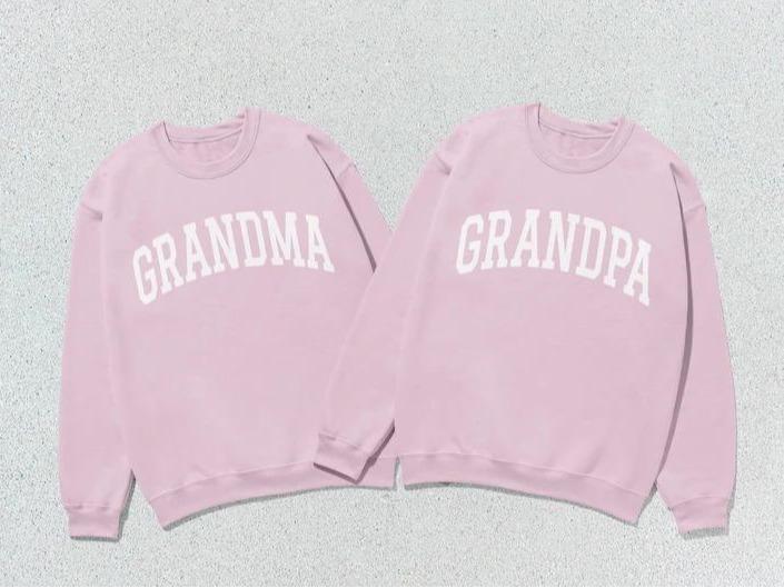 Custom Grandma Or Grandpa Sweater, Grandma Sweatshirt, Grandpa Collegiate, Vintage Nana Crewneck, Custom Family Matching Shirt