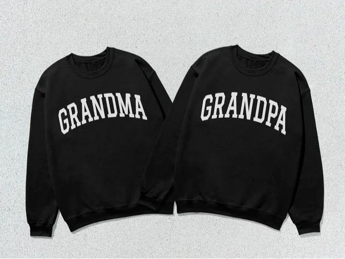 Custom Grandma Or Grandpa Sweater, Grandma Sweatshirt, Grandpa Collegiate, Vintage Nana Crewneck, Custom Family Matching Shirt