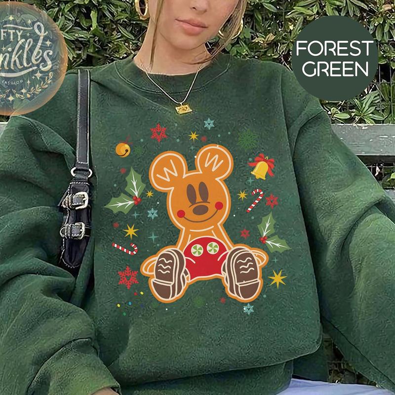 Vintage D.sney Mickkey And Friends Gingerbread Bakery Christmas Sweatshirt , Personalization D.sneyland Very Merry Xmas Tee, Holiday Family Gift (Not comfort color) K8VH