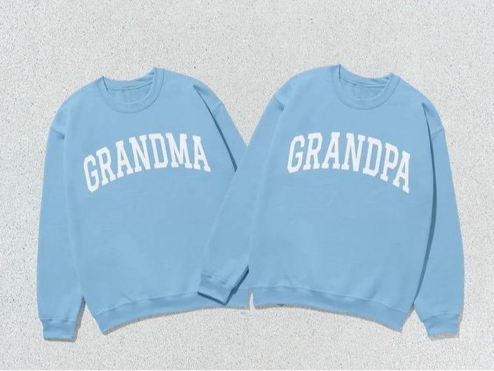 Custom Grandma Or Grandpa Sweater, Grandma Sweatshirt, Grandpa Collegiate, Vintage Nana Crewneck, Custom Family Matching Shirt