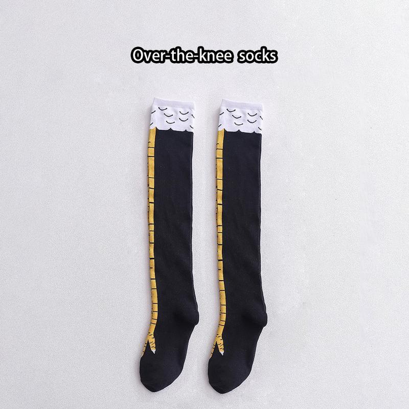 Fuuny Women 3d Chicken Foot Socks Leg Knee High Socks Novelty Warm Stocking Gift