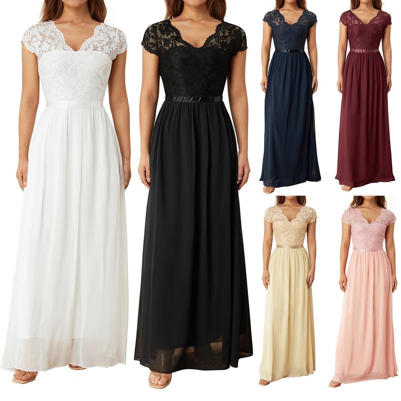 Womens Long Formal Dresses Bridesmaid Wedding Guest Dress for Bride Prom Dresses for Women Teens