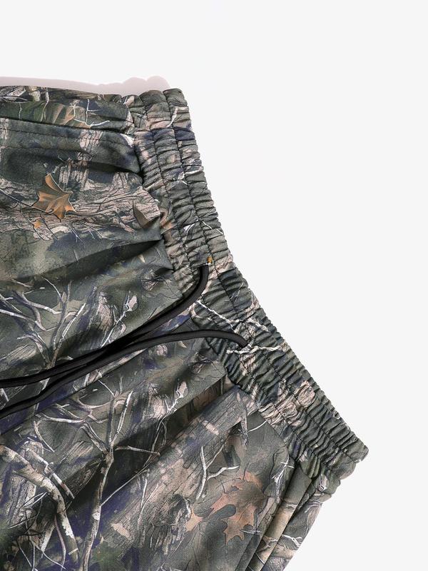 Women's Camo Print Trousers, Casual Comfy Tree Print Trousers for Daily Wear, Ladies Bottoms for Fall & Winter