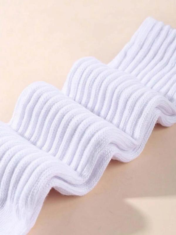 Women's Solid Over The Calf Socks, Casual Soft Comfy Breathable Socks for Daily Wear, Women's Socks for All Seasons