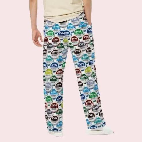 Zyn Nicotine Pouch Container All-over print Wide Comfy and Style for Zyn Lovers, Zyn Pajama Pants