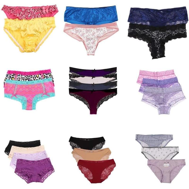 Women Underwear,Varity of Panties 12 Pack Boyshort Hipster Briefs Assorted