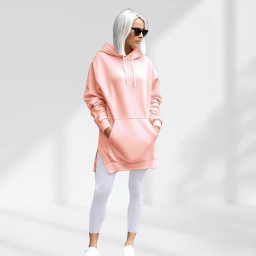 Cozy Women's Oversized Hoodie Dress - Stylish Loungewear - Sweaters, Womenswear