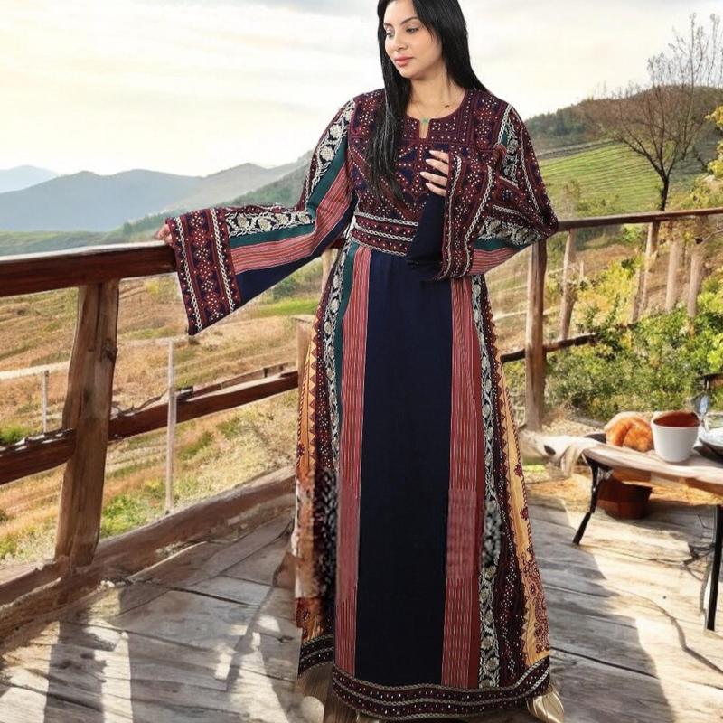 TALA JAZZY Women's Palestinian Thobe Traditional Dress - Double Stitched, Best Price - Womenswear ثوب فلسطيني أصلي