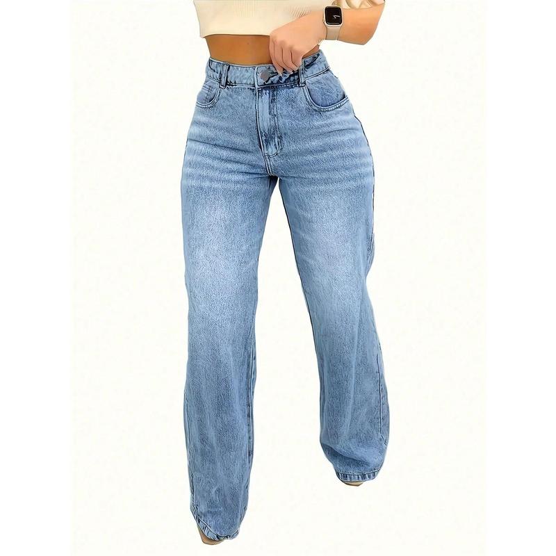 Women's Loose Jeans With Wide Legs, High Waist, Loose Boyfriend Jeans, Denim Pants, Y2K Jeans