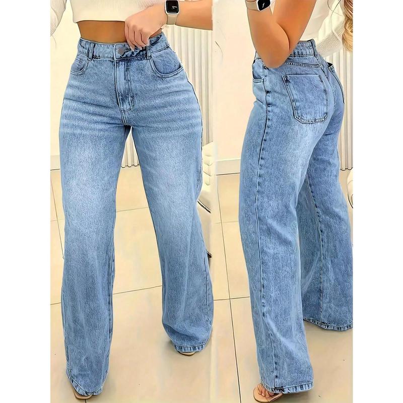 Women's Loose Jeans With Wide Legs, High Waist, Loose Boyfriend Jeans, Denim Pants, Y2K Jeans