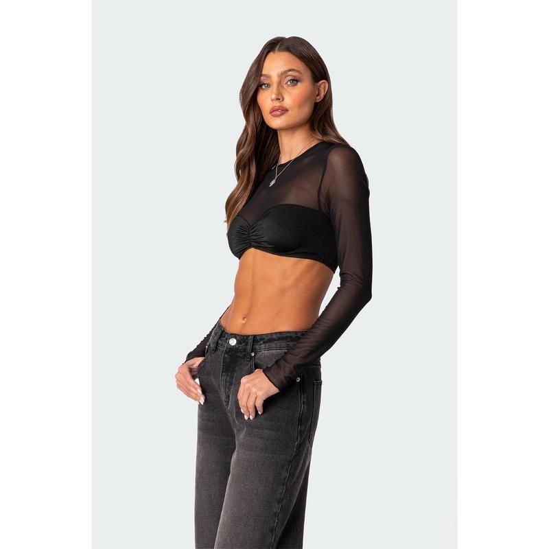 Night Out Sheer Crop Top