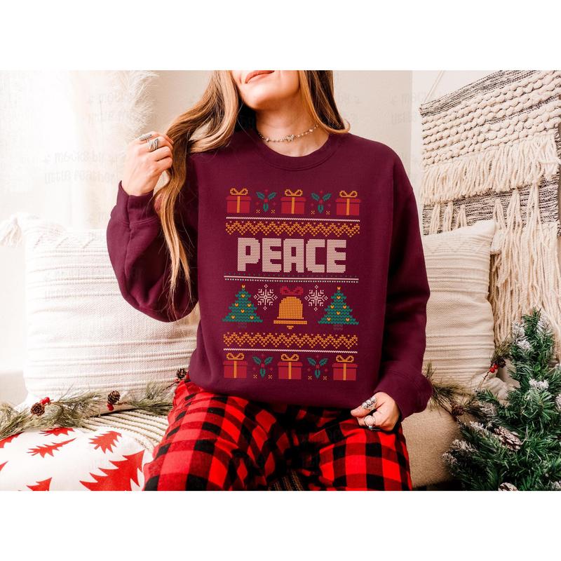 Matching Couples Ugly Christmas Sweater, Ugly Adult Humor Holiday Sweater, I Come In Peace Ugly Christmas Sweater, Ugly Christmas Party V2