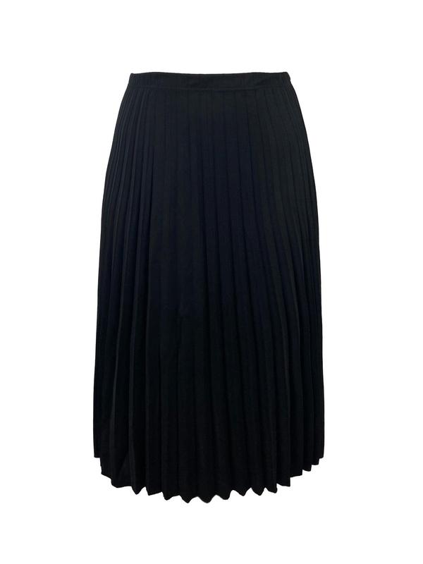  Solid Color Pleated Skirt, Elegant Fashion Casual A Line Long Skirt for Daily Outdoor Wear, Women Clothing for Fall & Winter