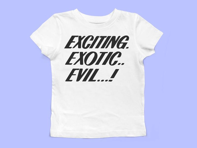 Exciting, Exotic, Evil! Y2K baby Tee  Funny Crop Top Women's Retro Y2K Shirt  Gift for her  Pinterest Style Aesthetic Clothing Unique