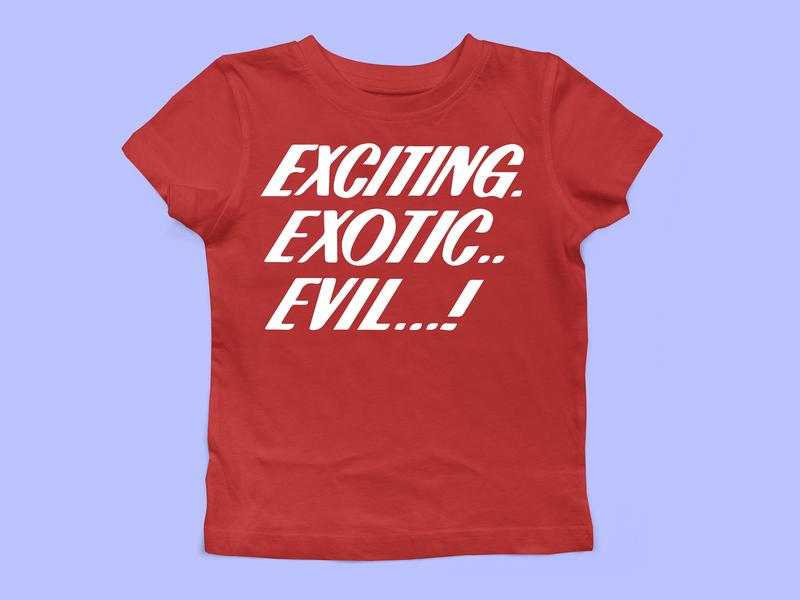 Exciting, Exotic, Evil! Y2K baby Tee  Funny Crop Top Women's Retro Y2K Shirt  Gift for her  Pinterest Style Aesthetic Clothing Unique