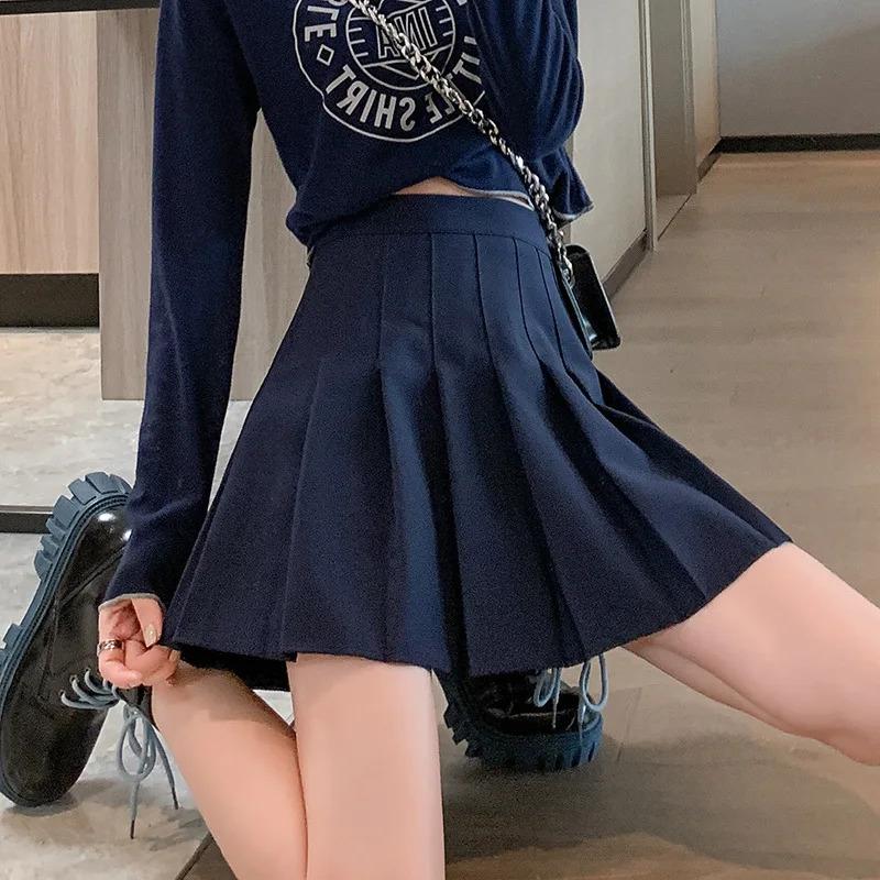 White Women Pleated Skirts Summer High Waist Zipper Girls Dancing JK Mini Skirts Black Fashion Student A Line Faldas 2024 skirts tight outfits Womenswear Bottom Comfort Basic Comfort Basic Minimalist