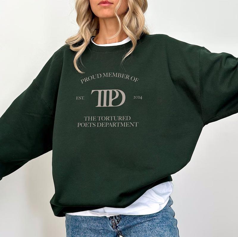 The Tortur Poet Department Sweatshirt The Tortur Poet Department ies Taylor New Album  Tour Merch Cotton Crewneck