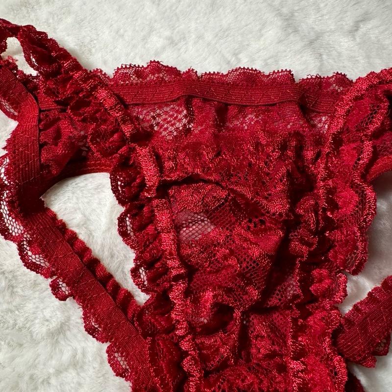 Sexy Women's T-Back Lace Pattern Bowknot Valentine's Day Christmas Gift sexy panty sexy knicker lingerie Comfort Panties Spandex Womenswear Cute Floral Frill Petite