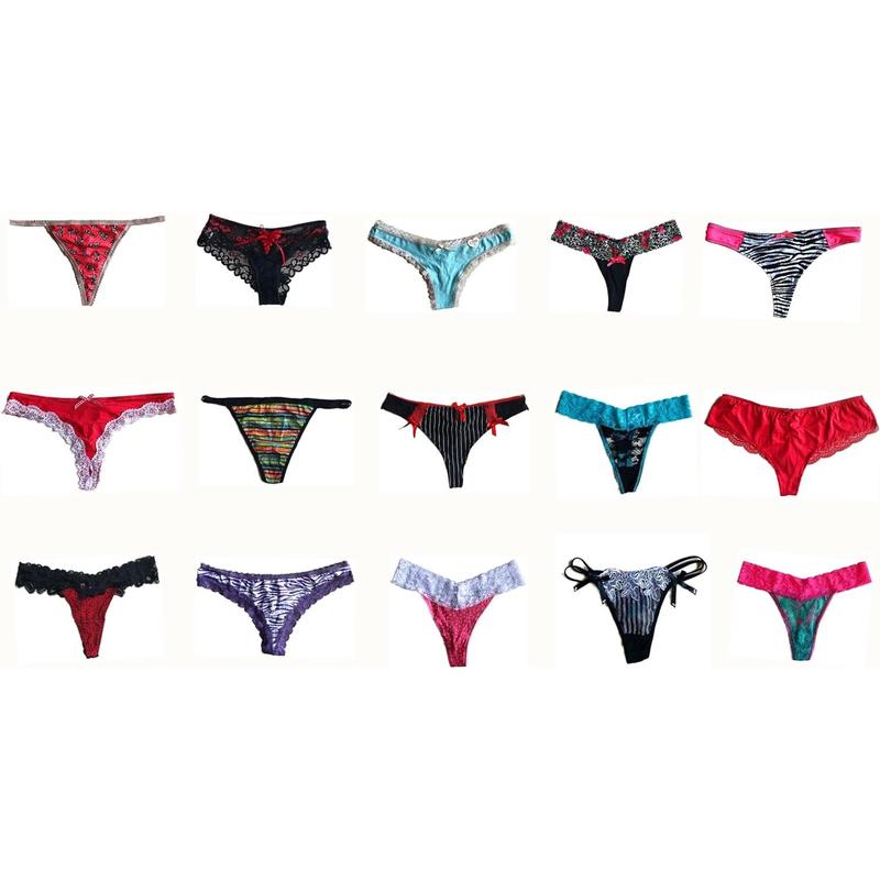 Varieties of Women Thong Pack Lacy Tanga G-string Bikini Underwear Panties