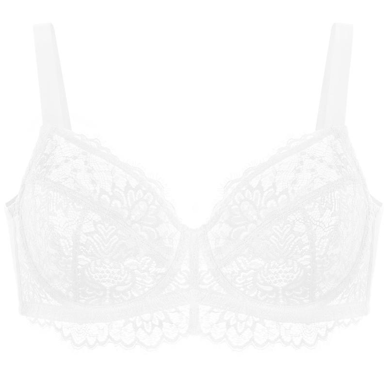 HSIA Sunflower Plus Size Minimizer Floral Lace Unlined Unpadded Breathable Comfort Women Underwire Bra