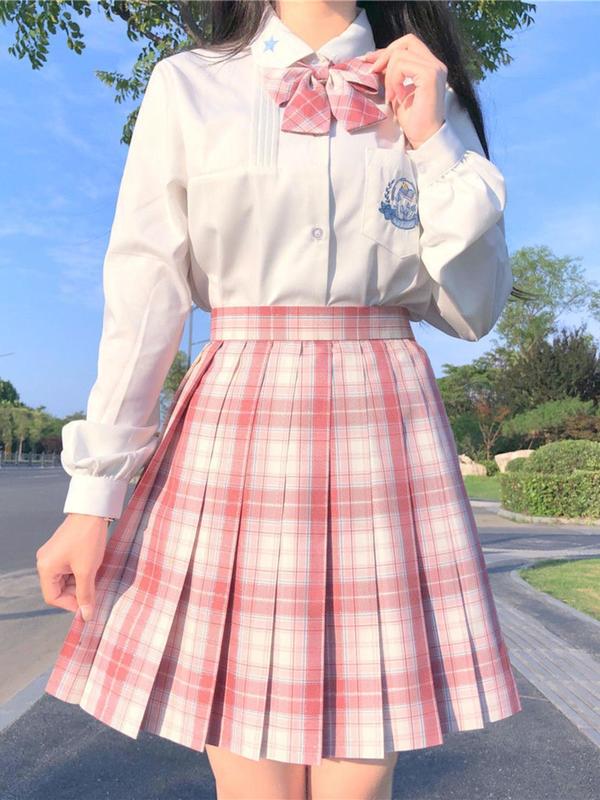 Women's Plaid Print High Waist A Line Skirt, Cute Fashion Casual Preppy Short Skirt for Daily Outdoor Wear, Ladies Bottoms for All Seasons