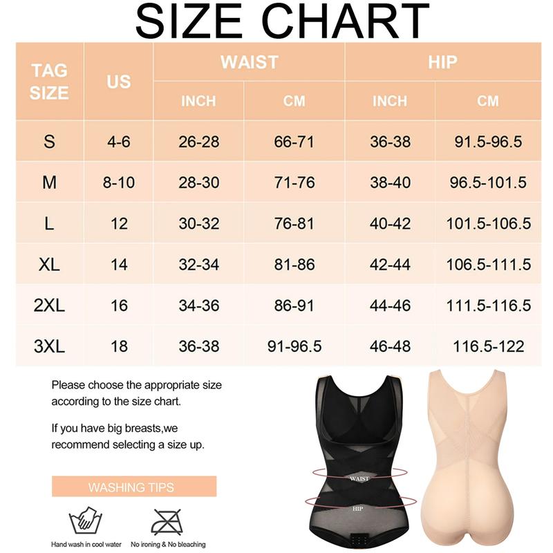 Women's Seamless Tummy Control Shapewear Bodysuit Fajas Waist Trainer Butt Lifting Full Body Shaper, Contrast Mesh Breathable Shaping Bodysuit, Ladies Shapewear For All Seasons Womenswear Fabric Nylon Spandex Knit