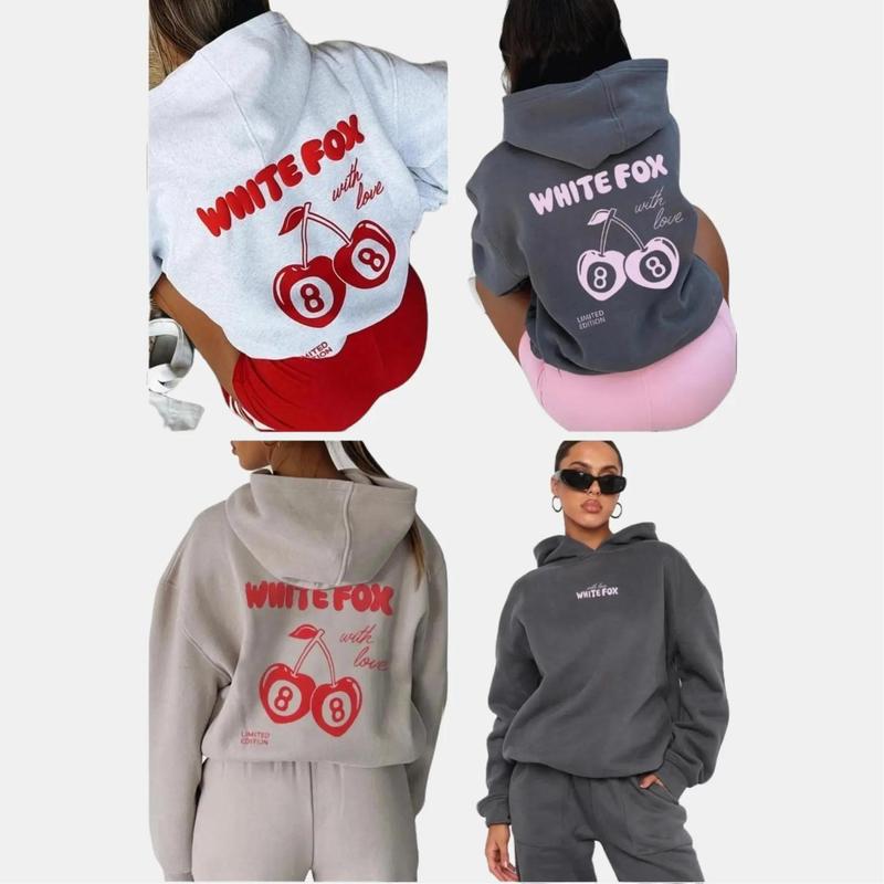 White Fox Tracksuit Hoodie Women White Fox Clothes  White Fox Sweatshirt Womens Casual Everyday Comfort Womenswear Love Style