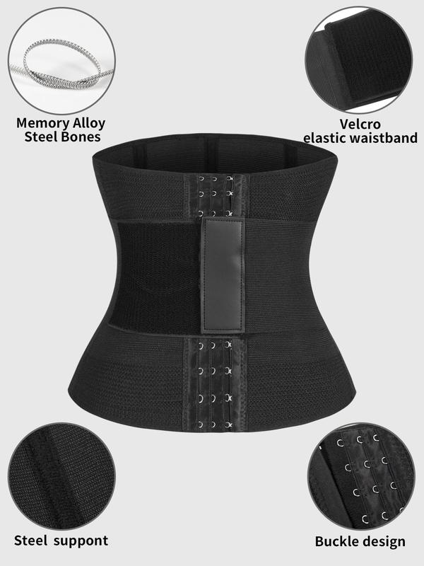 Women's Adjustable Hook & Eye Design Waist Trainer, Velcro Design High Stretch Waist Cincher, Ladies Tummy Control Shaper & Girdle for All Seasons for Birthday Gifts